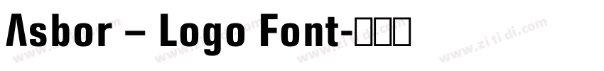 Asbor – Logo Font字体转换